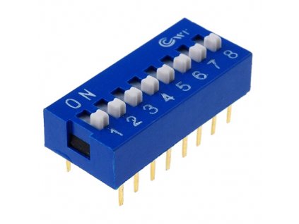 DS-08 spínač DIP 8x ON-OFF