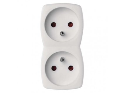 Emos P0028N rozbočovací 2× zásuvka bílá