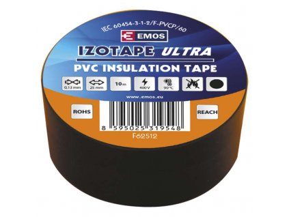 Izolační páska PVC 25mm/10m černá
