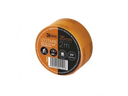 Reflexní páska 25mm oranžová 2m