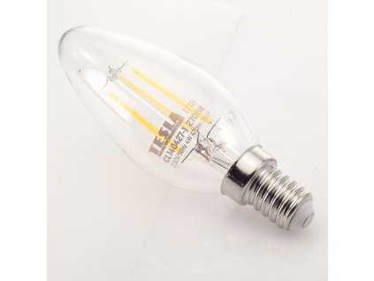 LED žárovka E14 230V 4W 470lm bílá teplá CRYSTAL RETRO svíčka 2