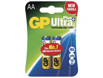 Alkalická baterie AA (LR6) GP Ultra Plus, 2ks