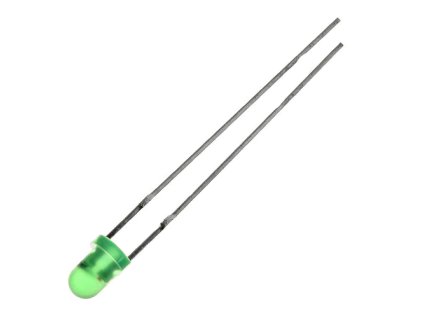 LED 3mm diffuzni blik zelena