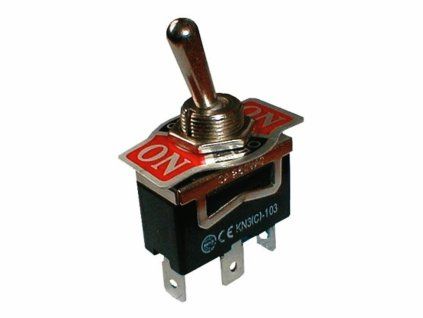Páčkový přepínač SPDT, ON-OFF-ON, KN3(C)-103