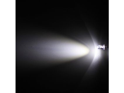 LED dioda 5mm bílá studená, Hebei 530VW6C