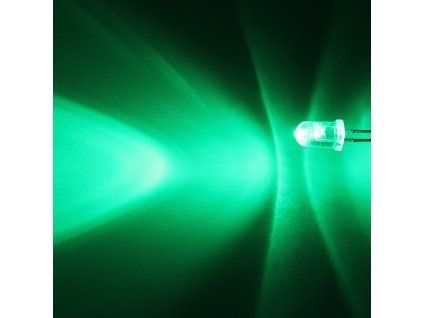 LED dioda 5mm zelená, Hebei 520PG2C