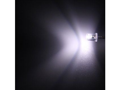 LED dioda 5mm bílá studená, Hebei 551PWC