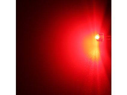LED dioda 4,8mm červená, Hebei 412PR2C