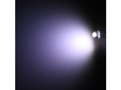 LED dioda 4,8mm bílá studená, Hebei 470PWC