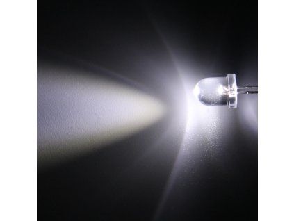 LED dioda 8mm bílá studená, Hebei 825PWC