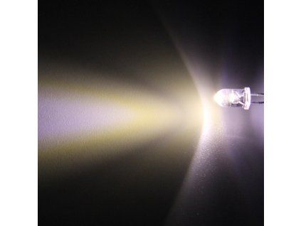 LED dioda 5mm bílá teplá, Hebei 530PWO4C