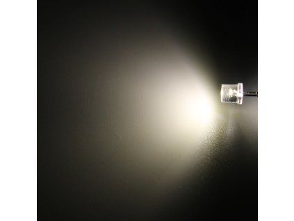 LED dioda 5mm bílá teplá, Hebei 599PW04C