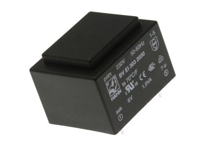 Hahn BV EI 303 2030 transformátor 1,9VA 230V//6V