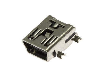 Konektor USB Mini B SMD, zásuvka přímá