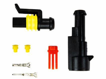 AMiO 03517 sada voděodolného konektoru Superseal 1.5, 1-pin (samec+samice)
