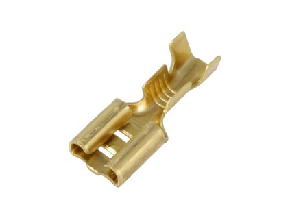 Faston 6,3mm zasuvka neizol mosaz