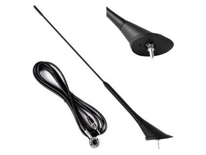 Autoanténa 40cm 5mm adaptér 3m cord ANT07 AMiO-01507