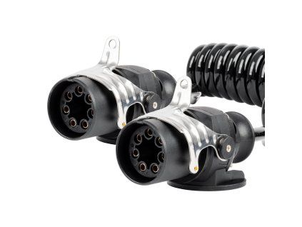 Spirálový kabel TIR 2x 7 PIN typ EBS 5m 24V AMIO-04383