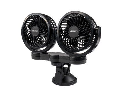 Ventilátor do auta s přísavkou 2x4" 24V, AMiO 03011
