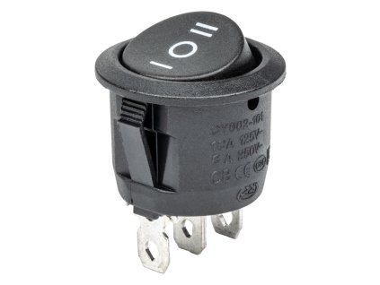 Černý oválný vypínač 12/230V BU03