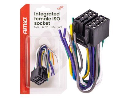 Integrovaný ISO CCA konektor 13PIN 5A 12V samice, AMiO 04441