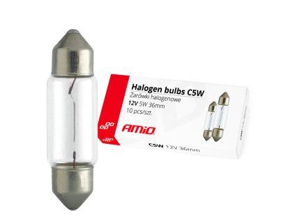 Halogenová žárovka C5W Festoon 36mm 12V 10ks