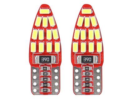 LED CANBUS 24SMD 3014 T10e (W5W) White 12V