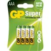 Alkalická baterie AAA (LR03) GP Super, 4ks