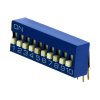 DIP přepínač stojatý 10pólový RM2.54 modrý