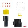 Sada elektrických konektorů vodotěsných 4 PIN 2,2 mm AMiO-04348