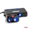 Dvojitá prodlužovací zásuvka 2xUSB 1xUSB C 12/24V max 200W AMiO-04173
