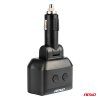 Dvojitá prodlužovací zásuvka 2xUSB 1xUSB C 12/24V max 200W AMiO-04173