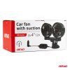 Ventilátor do auta s přísavkou 2x4" 12V, AMiO 03010