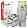 LED žárovky CANBUS T15 W16W 2SMD 3570 Bílá 12V 24V AMiO-04257