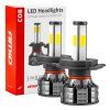LED žárovky hlavního svícení COB 4Side H4 AMiO