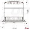 LED výstražný maják W30M 12V 24V, AMiO 04111