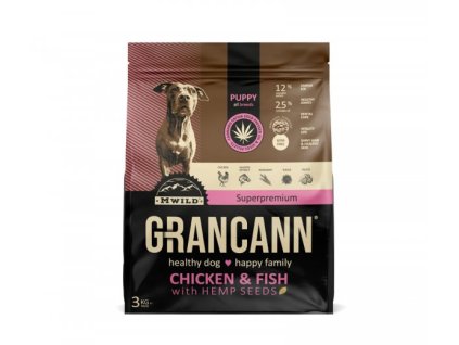 19678 medium grancann chicken fish with hemp seeds puppy all breeds