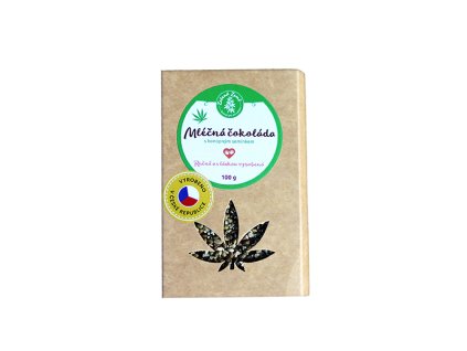 649 3 mleczna czekolada z konopnym ziarnem 100g