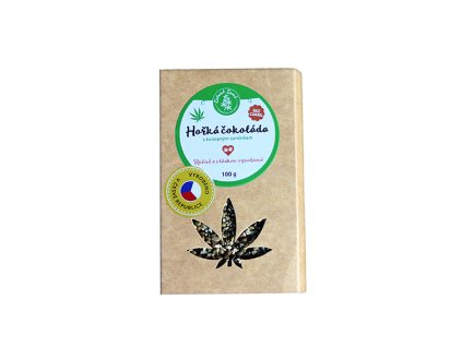 652 3 gorzka czekolada z konopnym ziarnem bez cukru 100g