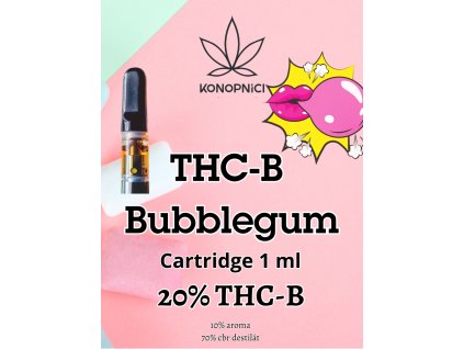 THCB náplň bubblegum 2 1ml 60x80mm