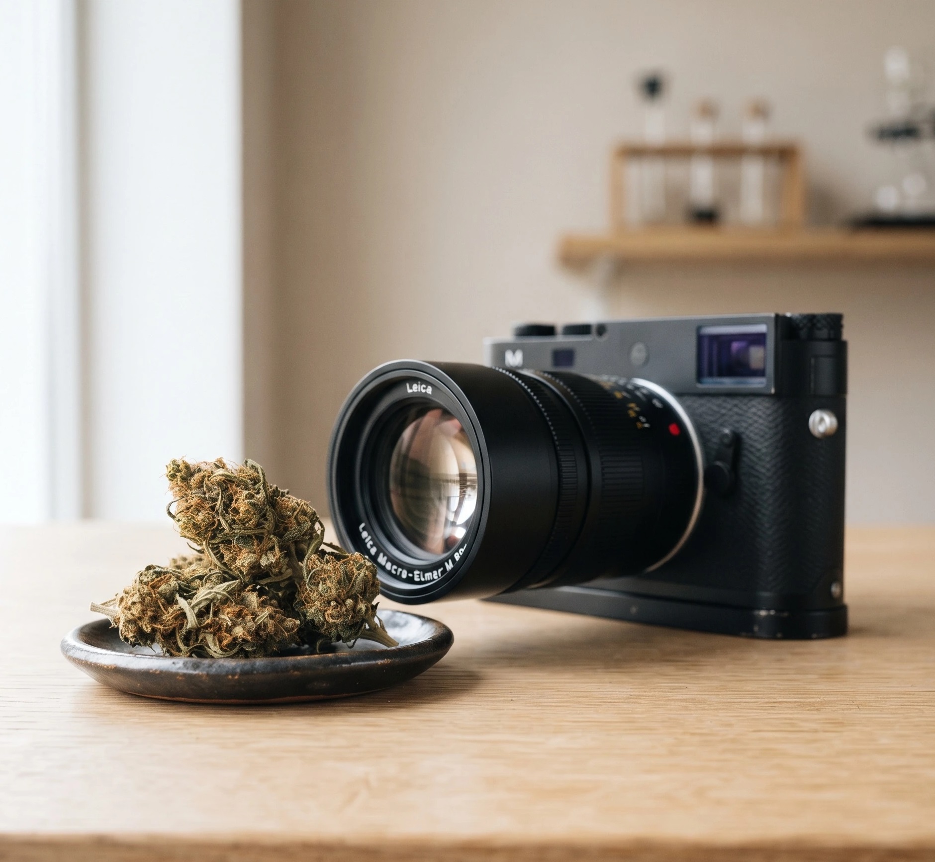 Fotografické a umělecké využití sušeného květenství technického konopí