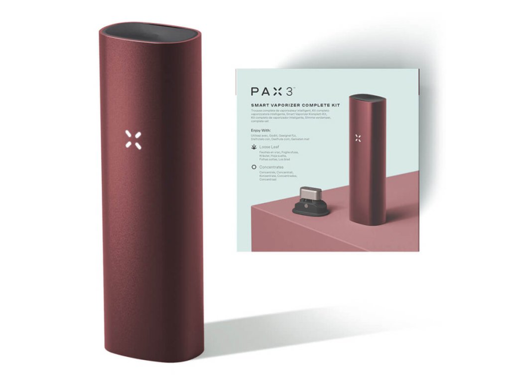 PAX 3 - Complete Kit Burgundy (červená) - Konopný Koutek