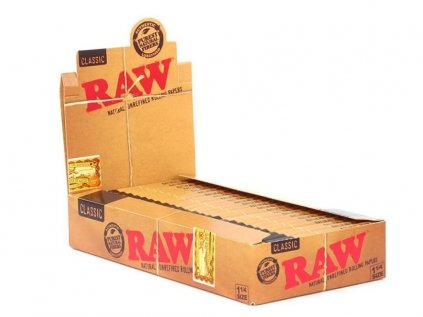 RAW Papírky s Filtrama 1 1:4 Size, Organic, 25ks