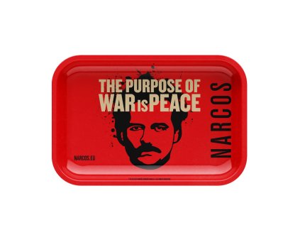 narcos metal rolling tray red medium