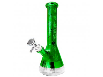 wholesale glass bong green leaves 2
