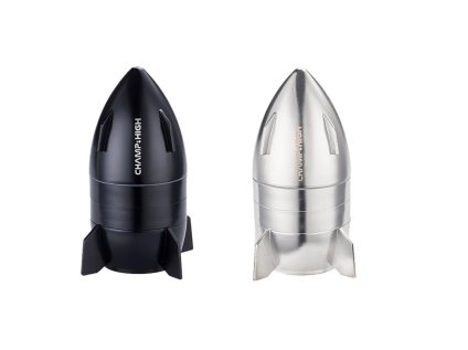 Kovová drtička CHAMP HIGH Spice, 4-dílná (černá, stříbrná)