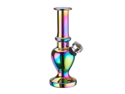 CHAMP HIGH Skleněný mini bong, 12,5 cm duhová