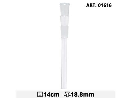 Skleněný adaptér Boost, průměr 18,8mm, délka 14cm