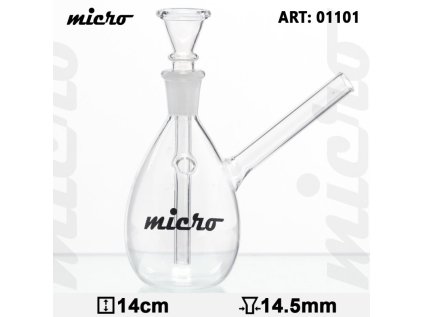 Skleněný bong Micro, 14 cm