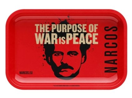 4212 6 narcos metal rolling tray red medium